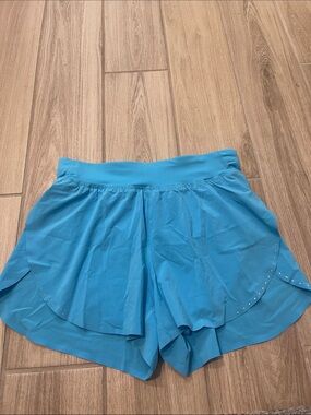Lululemon Fast And Free High Rise Reflective Shorts 3” Kayak Blue Sz 6
